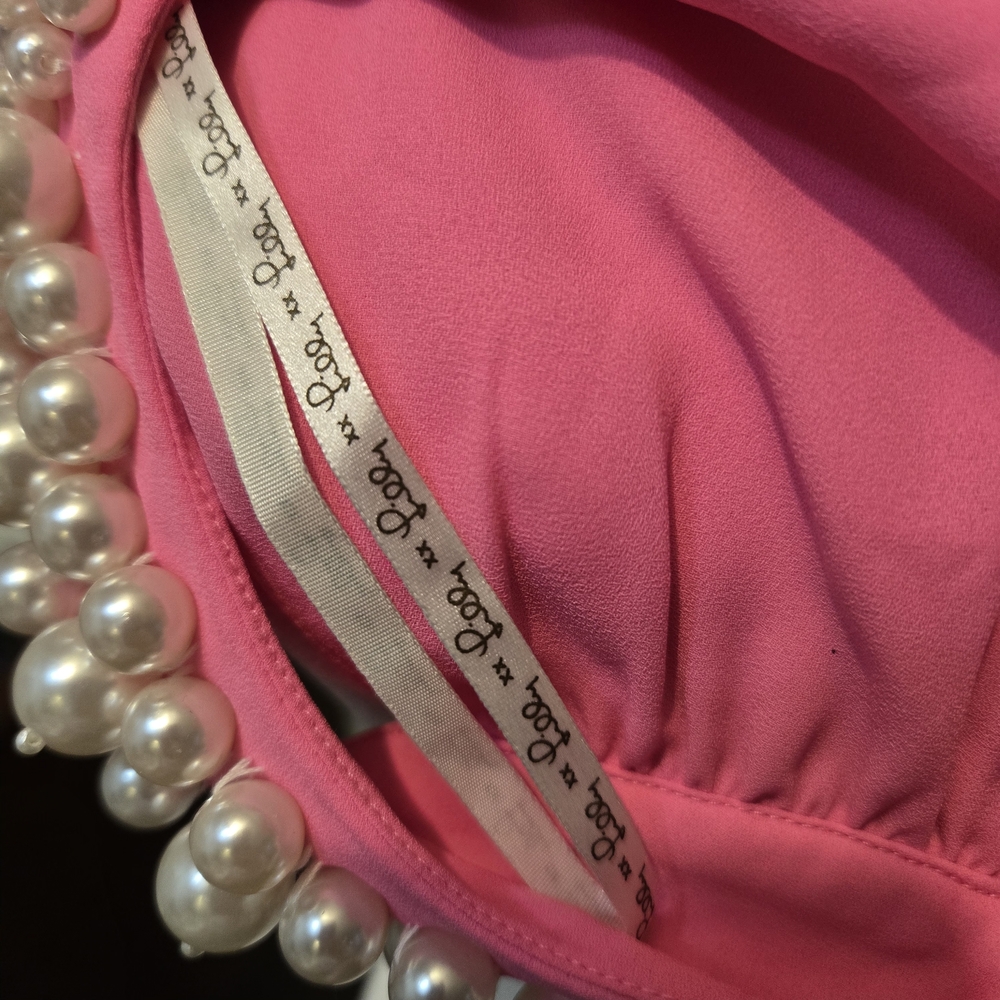 Lully Pulitzer legant Pink Pearl-Embellished Women's Top - Picture 9 of 9